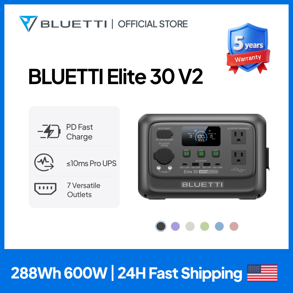 Outdoor Power Generator - 【Renew】BLUETTI Elite 30 V2 Estación de