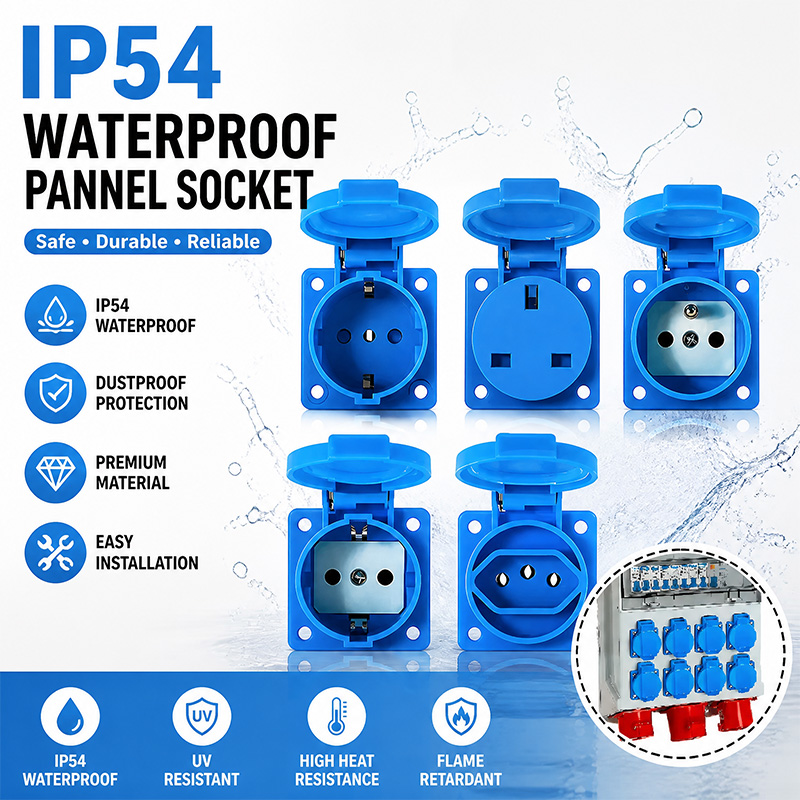 Outdoor Power Rack - Enchufe de Panel Industrial Impermeable IP54
