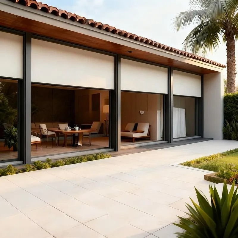Outdoor Power Blinds - Persianas Enrollables Inteligentes de Aluminio Eléctricas