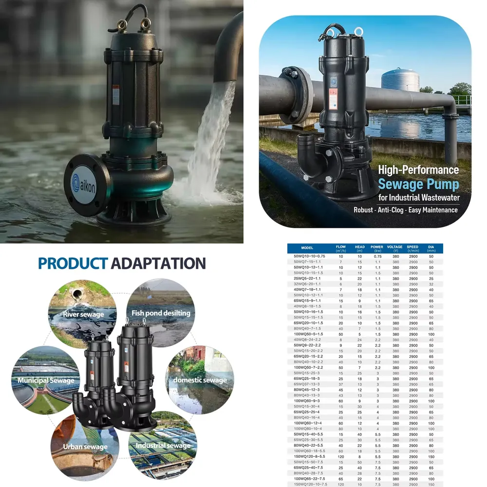 Water Pump Submersible - Bomba sumergible para aguas residuales de