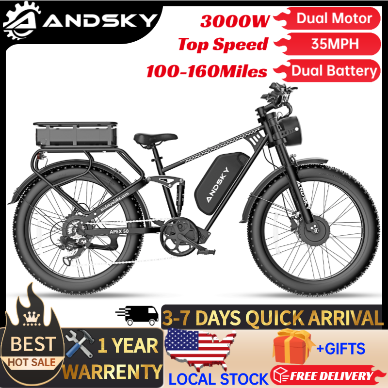 Outdoor Power Rack - Bicicleta Eléctrica ANDSKY Apex50 AWD, Motor