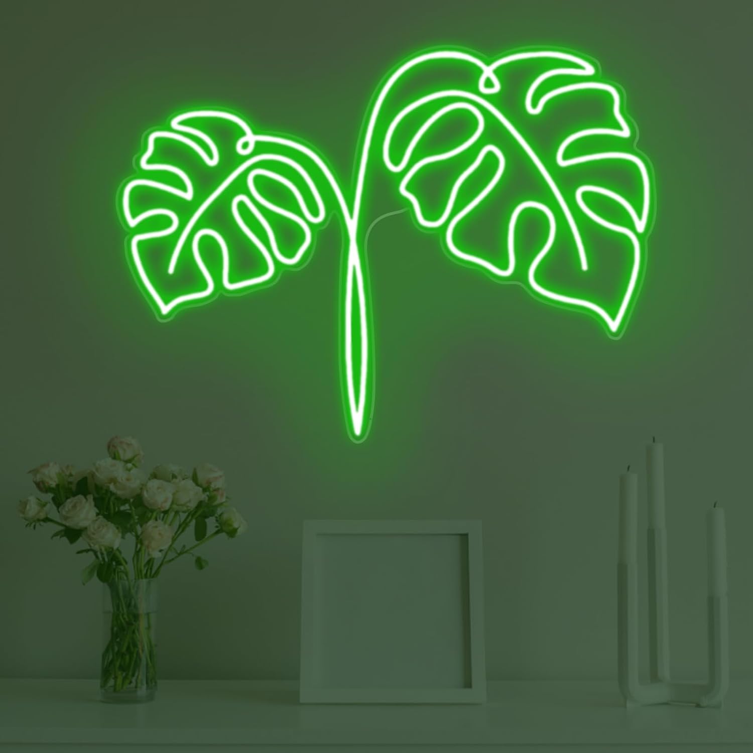 Outdoor Power And Plant - Letrero Luminoso LED con Forma de