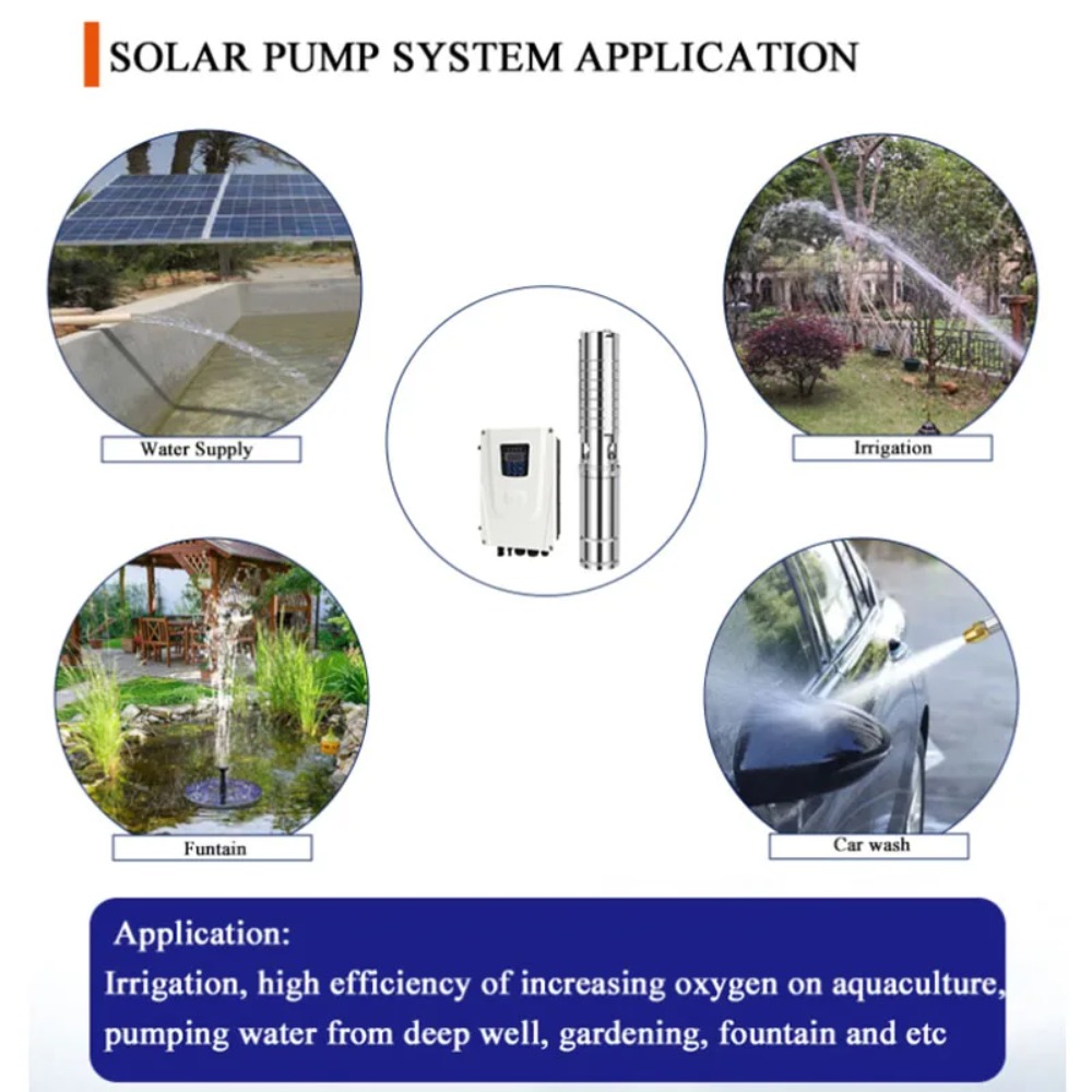Water Pump Submersible - Bomba Sumergible Solar de 3 Pulgadas
