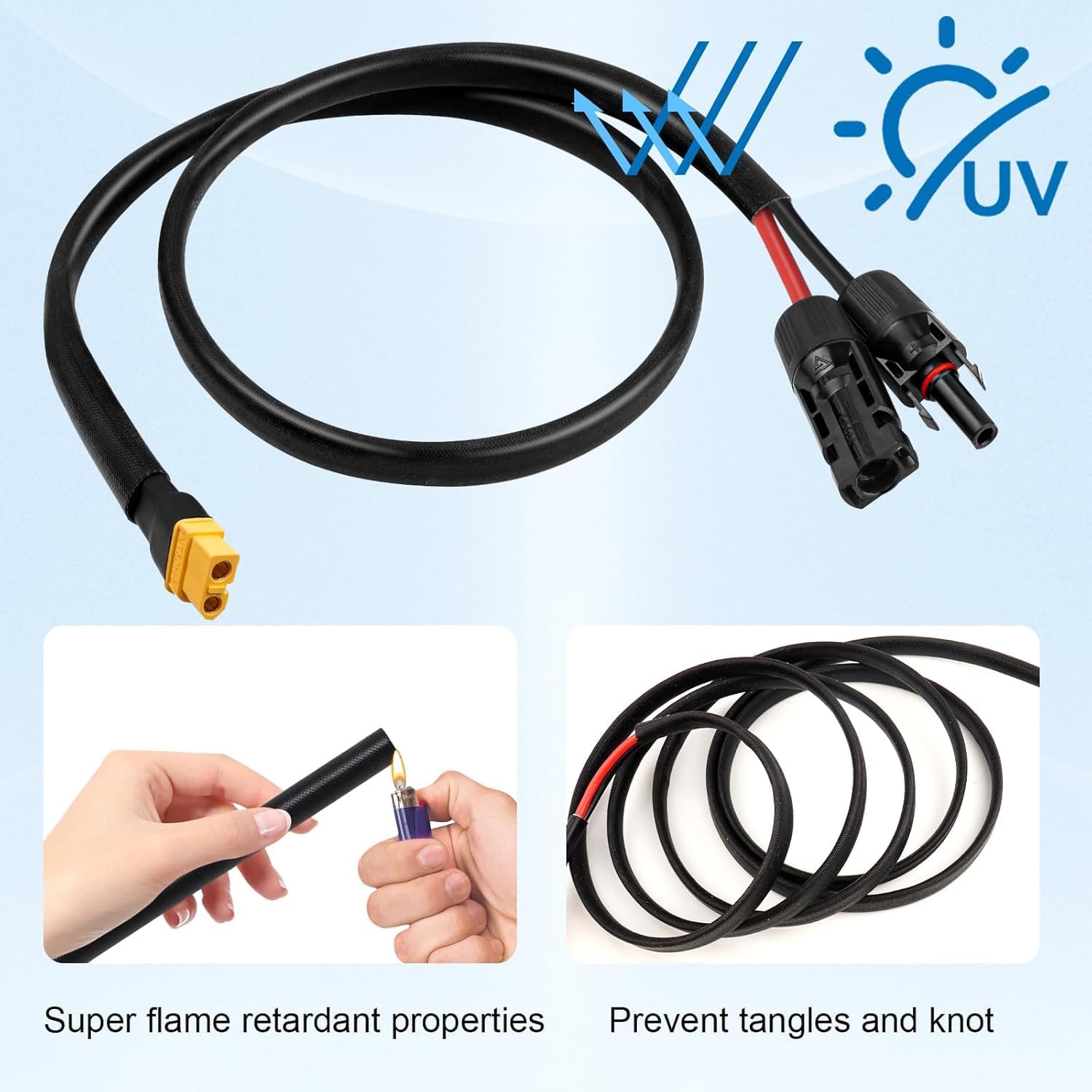 Cable Conector Solar a XT60 de - Outdoor Power Extension reseña y precio