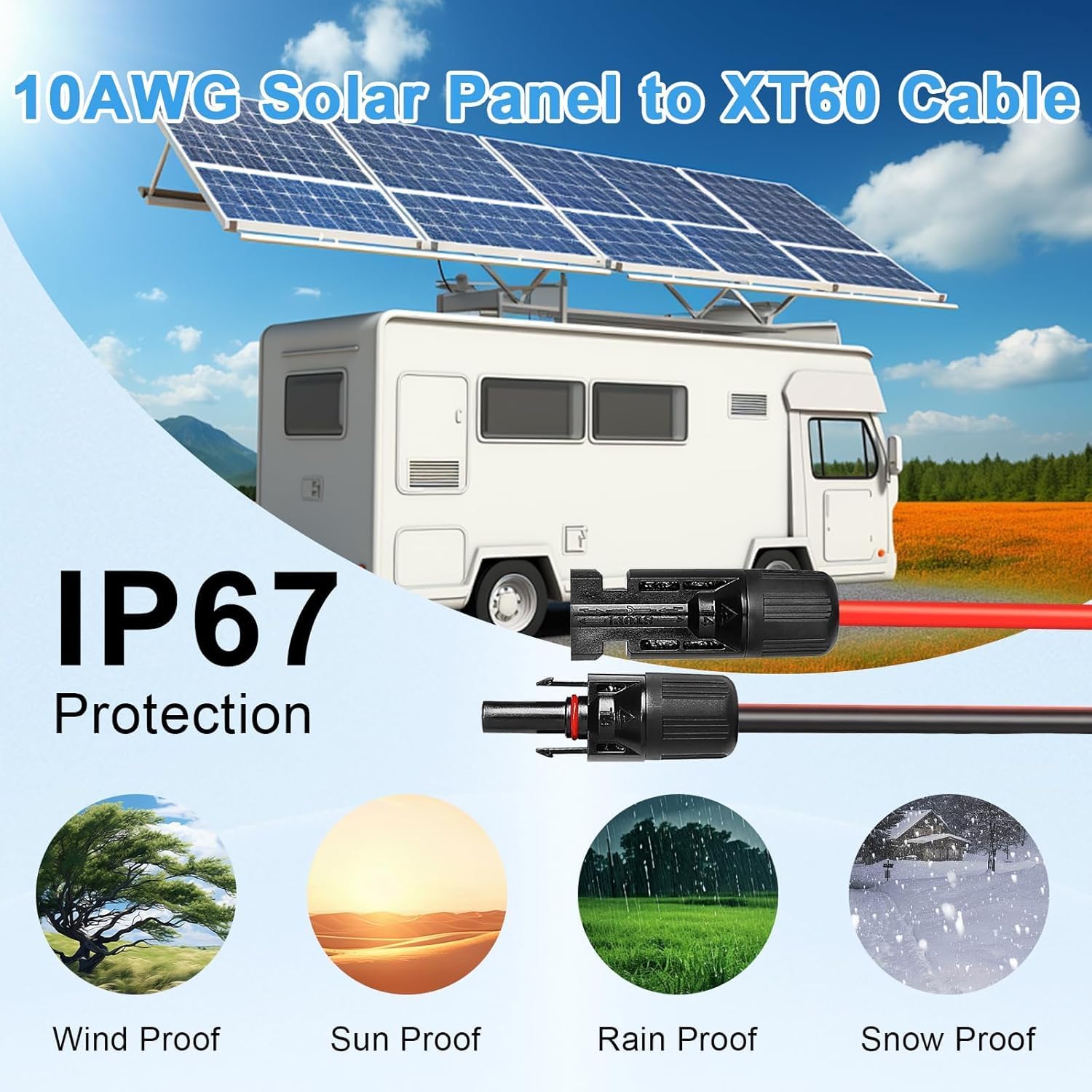 Cable Conector Solar a XT60 de - Outdoor Power Extension reseña y precio
