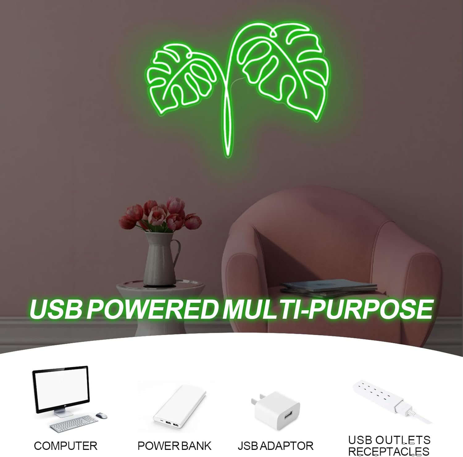 Letrero Luminoso LED con Forma - Outdoor Power And Plant reseña y precio